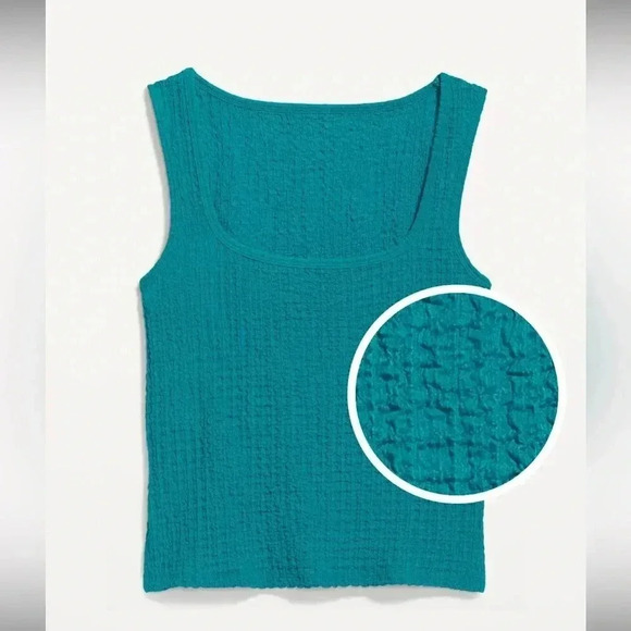 ⭐️ NWT Old Navy Square-Neck Textured Tank Top, Fermented Jade, Size L (12/14) - Picture 3 of 7